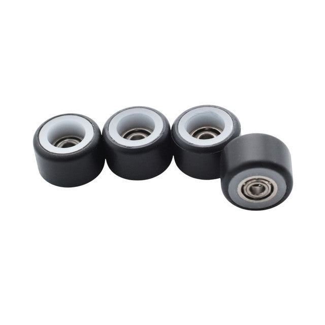 FlatFace Wheels - Dual Bearing Dual Durometer V1 Bearing Wheels - White/Black