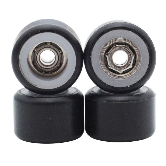 FlatFace Wheels - Dual Bearing Dual Durometer V1 Bearing Wheels - White/Black