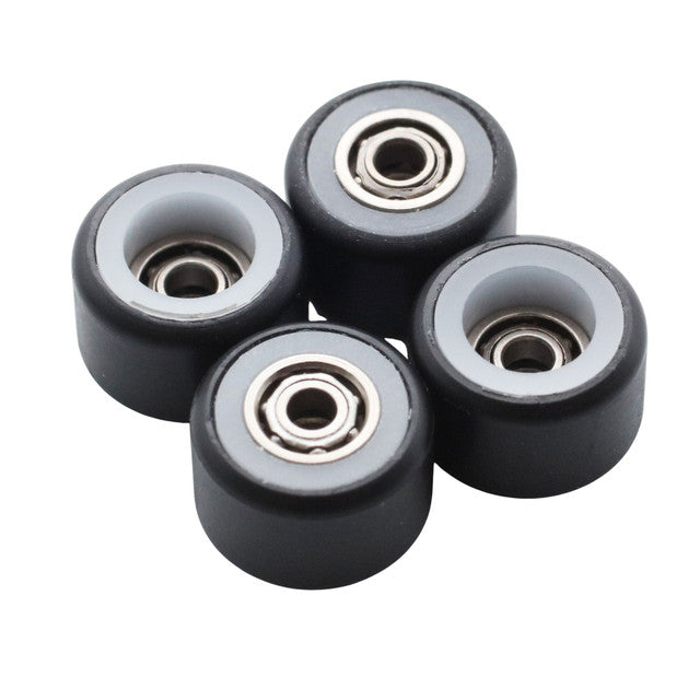 FlatFace Wheels - Dual Bearing Dual Durometer V1 Bearing Wheels - White/Black