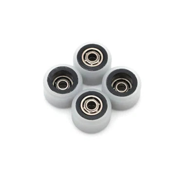 FlatFace Wheels - Dual Bearing Dual Durometer V1 Bearing Wheels - Black/White