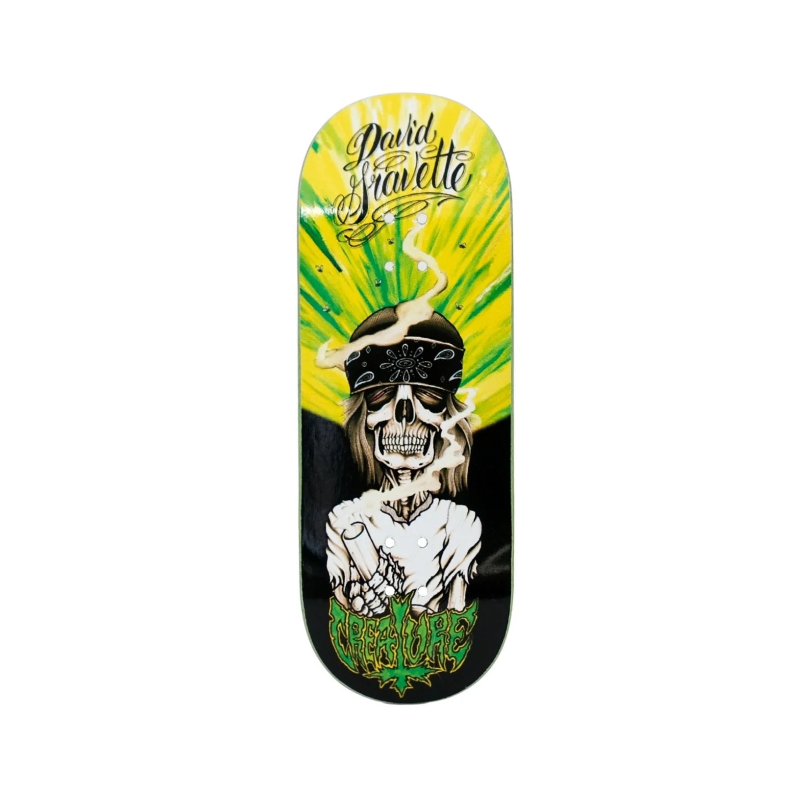 Joycult X Creature 34mm Gravette Hippie Skull Fingerboard Deck