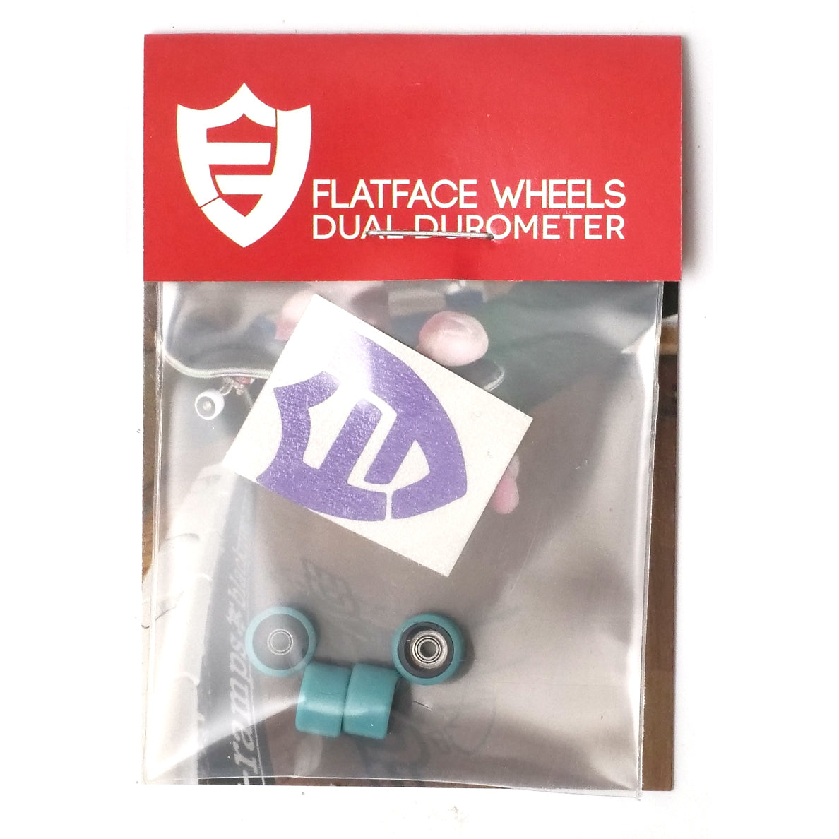 FlatFace Wheels - Dual Durometer Black/Turquoise