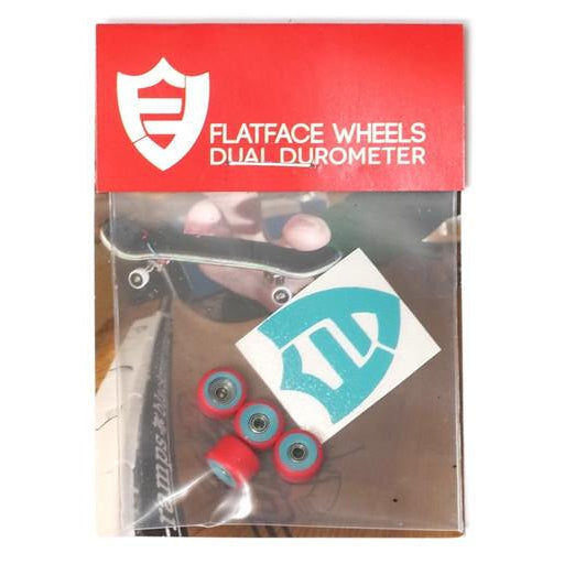 FlatFace Wheels - Dual Durometer Turquoise/Red