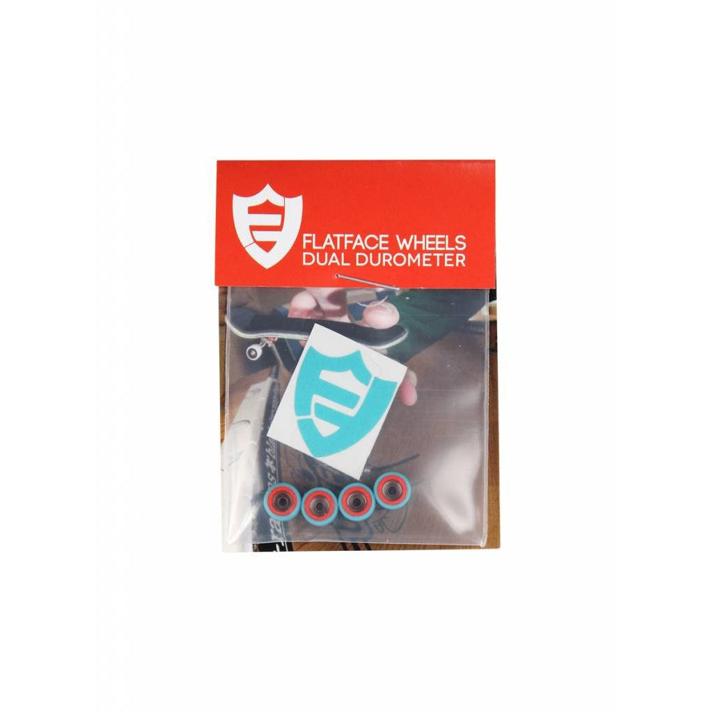 FlatFace Wheels - Dual Durometer Red/Turquoise